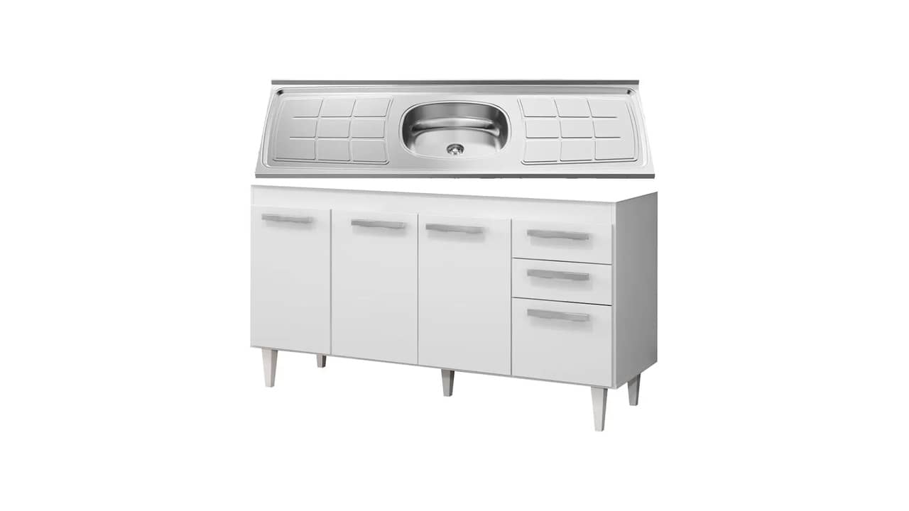 Gabinete de Cozinha com Pia de Inox: As 10 Melhores Opções para Sua Cozinha