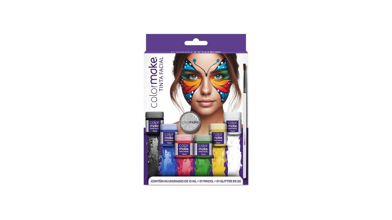 Kit de Tintas para Rosto e Maquiagem Artística: As 10 Melhores Opções Multicor e Duráveis